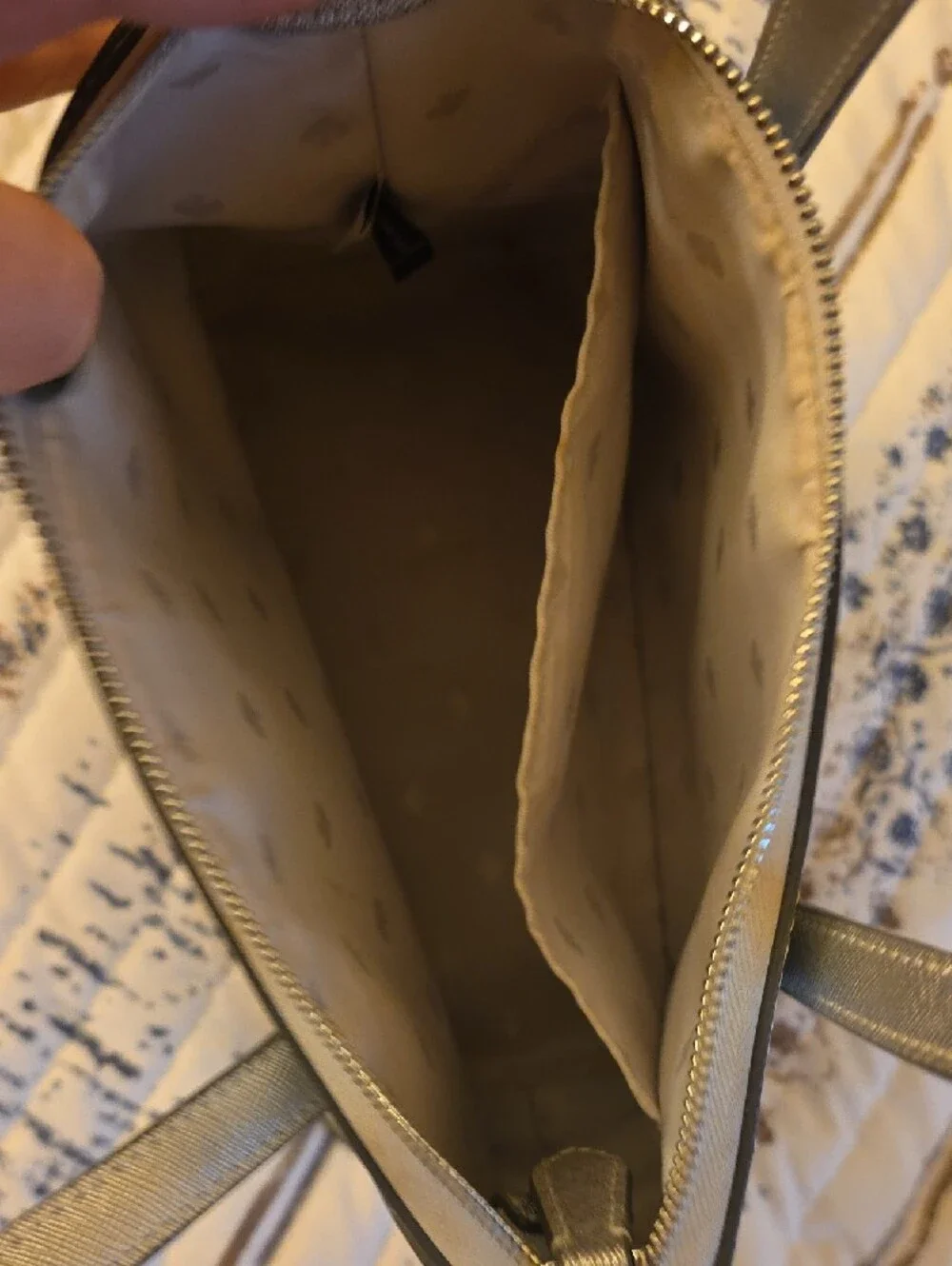 kate spade silver glitter tote